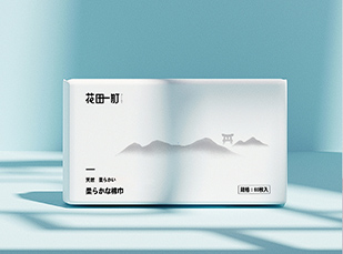 日本日式插畫風(fēng)格綿柔巾品牌設(shè)計(jì)包裝設(shè)計(jì)-花田一丁綿柔巾