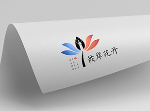 佛教文化藝術(shù)風(fēng)格logo設(shè)計(jì)-彼岸花開